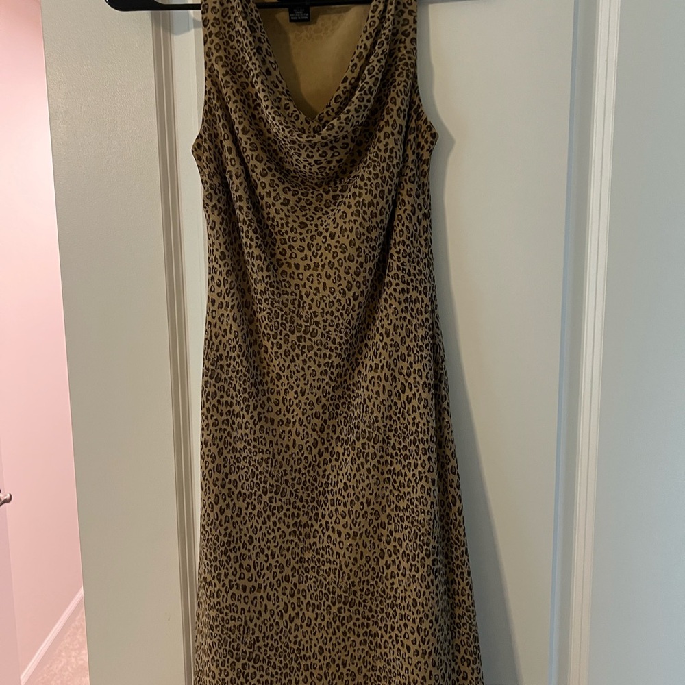 Ann Taylor Brown Tan Sheath Midi Dress